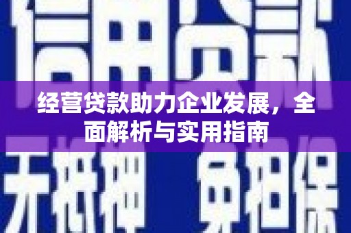 宁城经营贷款助力企业发展，全面解析与实用指南