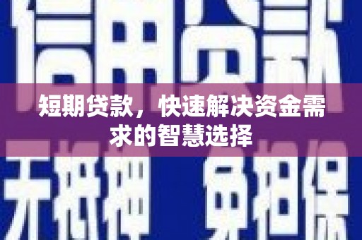 大邑短期贷款，快速解决资金需求的智慧选择