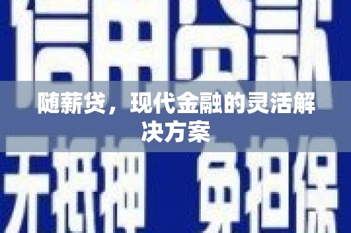 赣州随薪贷，现代金融的灵活解决方案