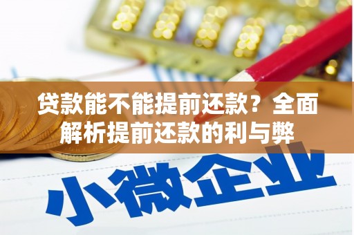安国贷款能不能提前还款？全面解析提前还款的利与弊