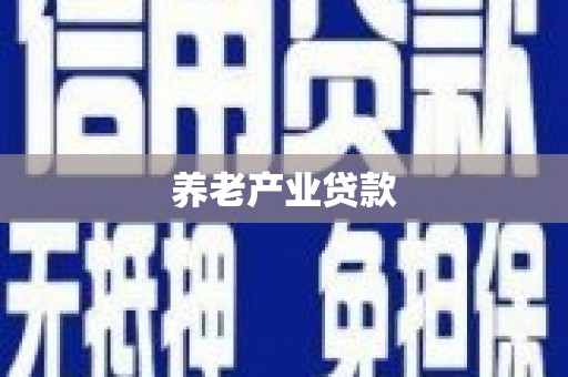 崇信养老产业贷款